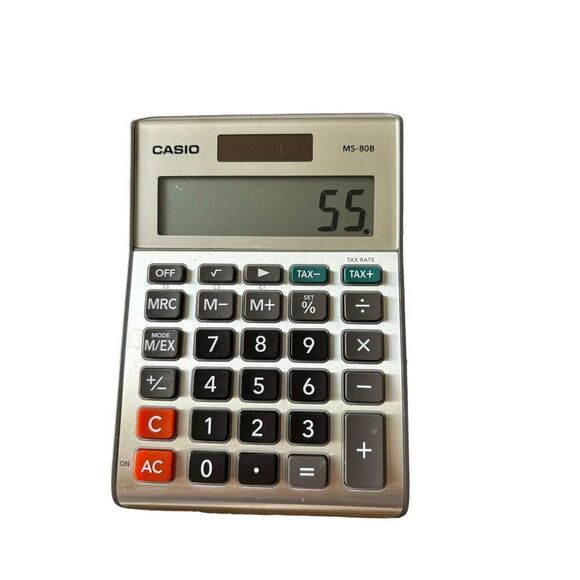 Casio MS-80B Desktop Calculator 8-Digit LCD Display Dual Power Solar & Battery - Picture 1 of 3